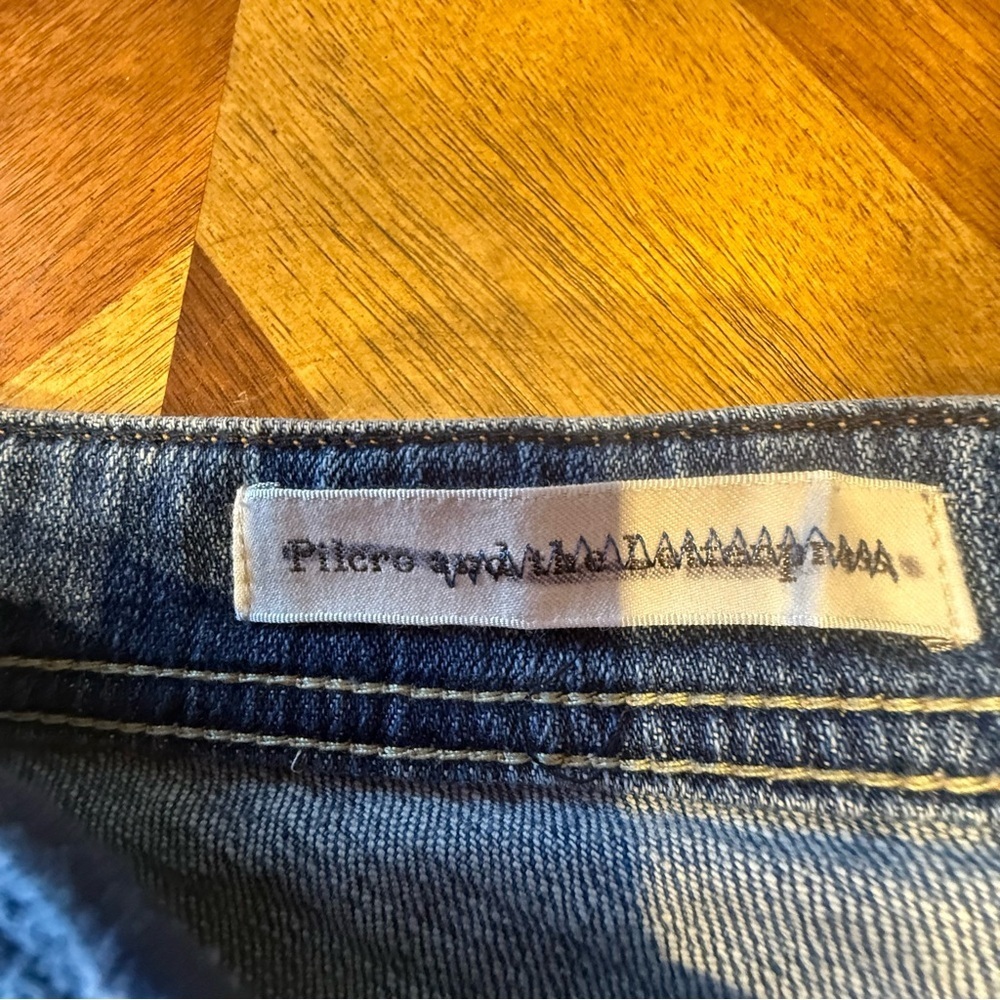 Pilcro and the Letterpress Patchwork Straight Leg Jeans - Blue and Black - Picture 2 of 9